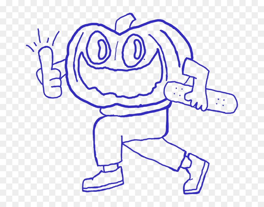 Cartoon, HD Png Download - pumpkin outline png