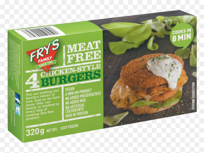 Frys Chicken Style Burger, HD Png Download - burgers png