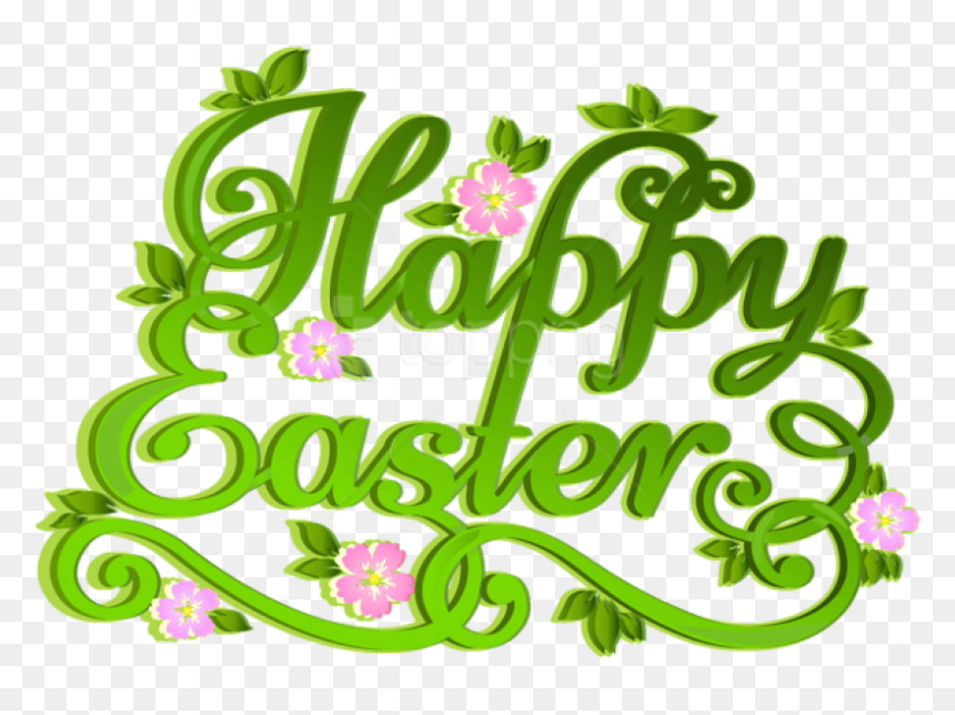 Free Png Download Green Happy Easter Transparent Png - Happy Easter Png Clipart, Png Download - easter clipart png