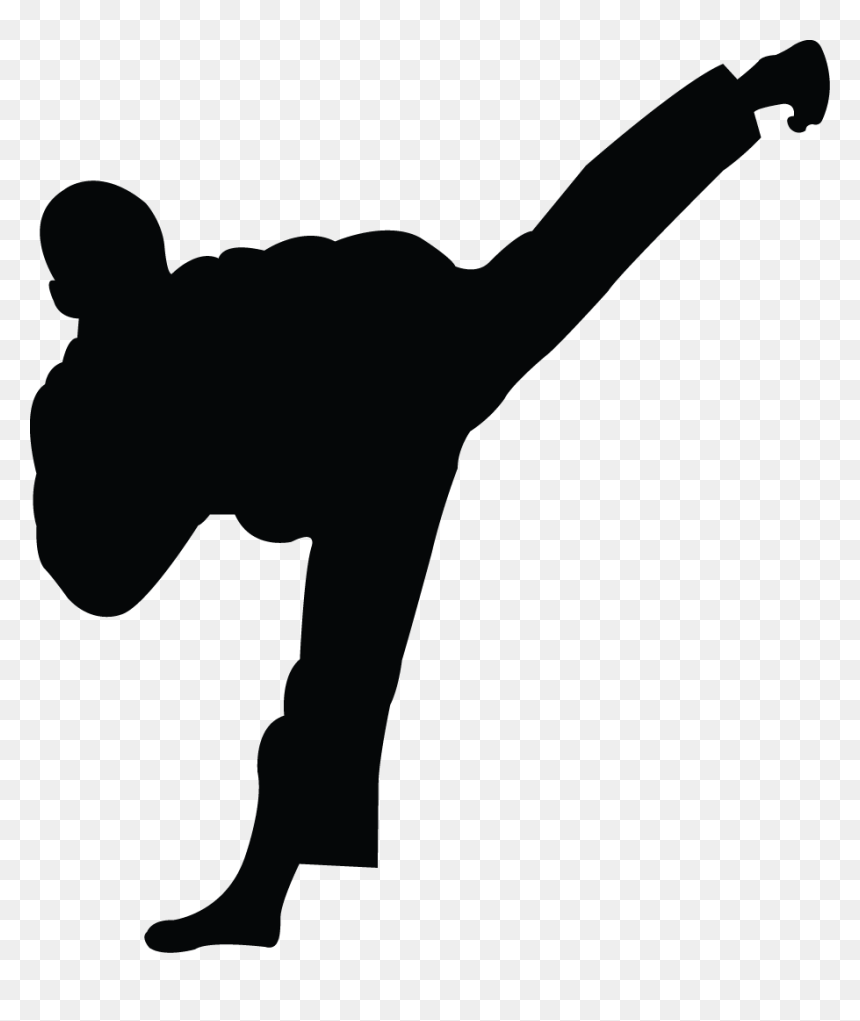 Karate Clipart - Clipart Suggest - Taekwondo Silhouette, HD Png Download - karate png