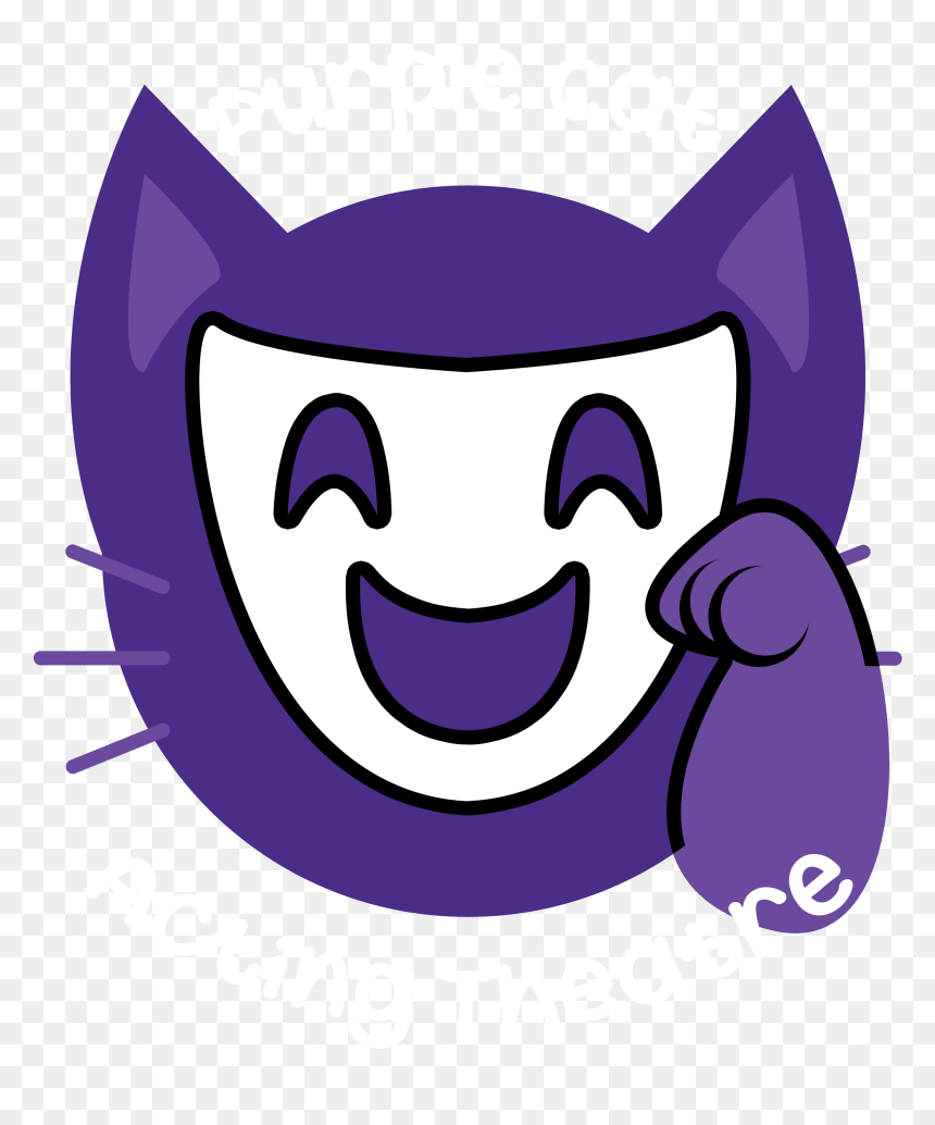 Purple Cat Acting Theatre - Cartoon, HD Png Download - acting png