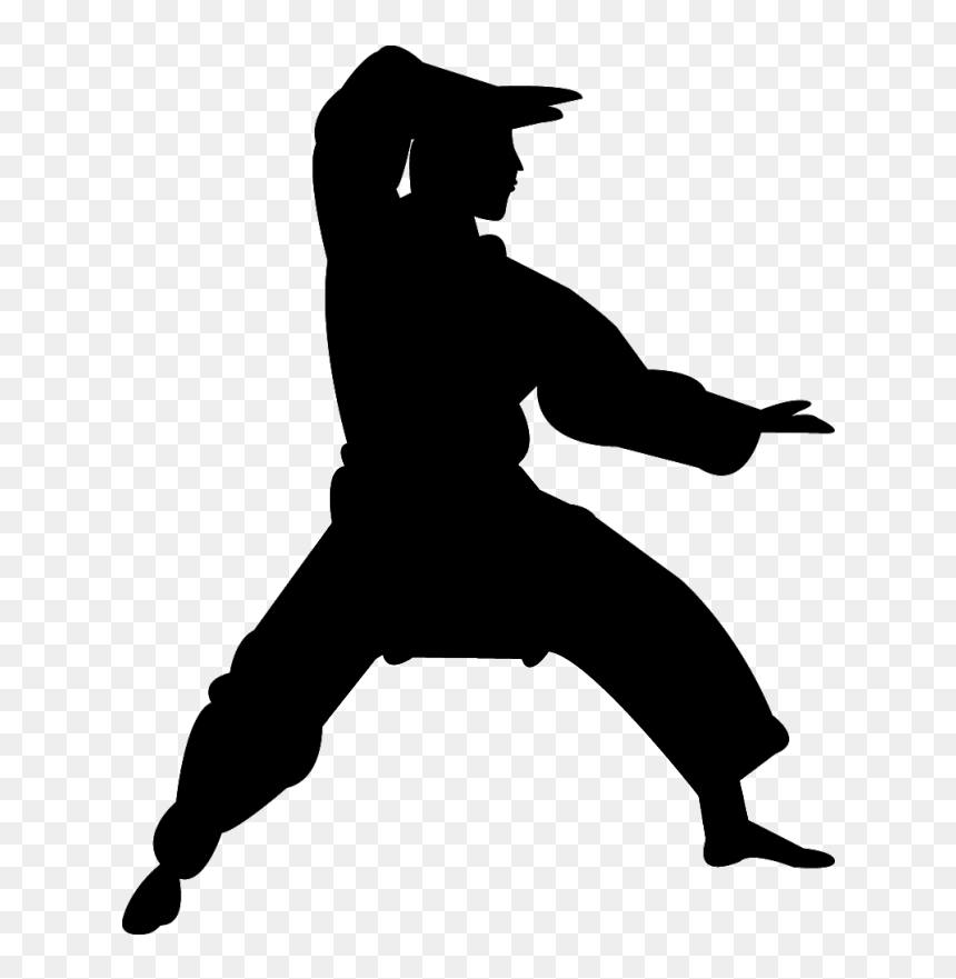 Chinese Martial Arts Karate Silhouette Kata - Martial Arts Logo Png, Transparent Png - karate png