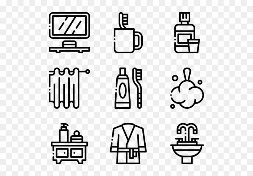 Bathroom Icons Png, Transparent Png - bathroom png