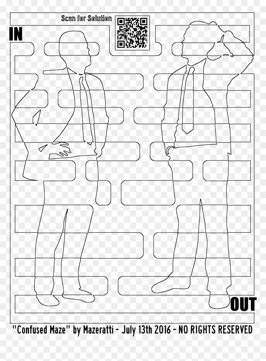 Confused Maze Coloring For Grown Ups Clip Arts - Root Coffee, HD Png Download - ups png
