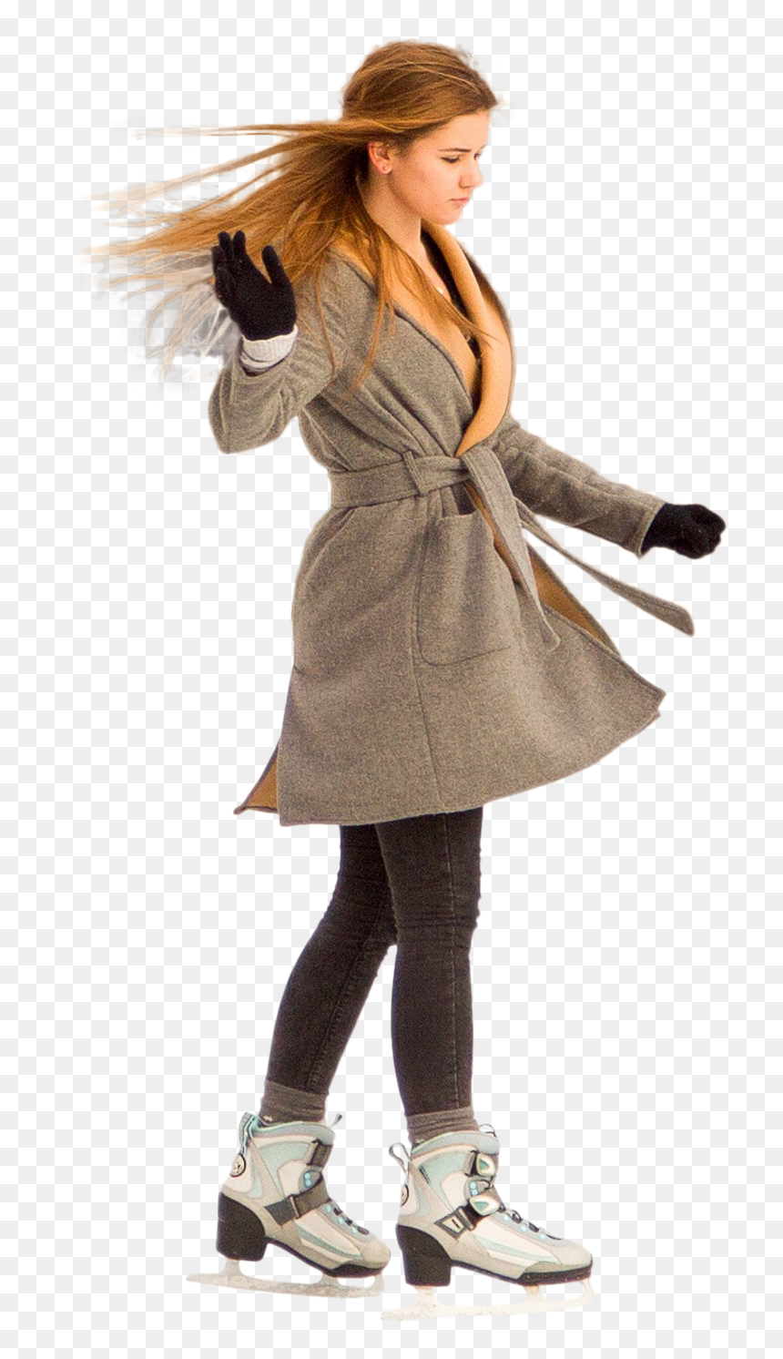 Transparent Kid Standing Png - Ice Skating Girl Png, Png Download - girl standing png