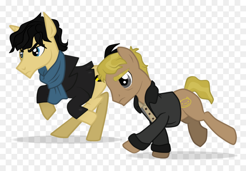 Drawing Scarf Sherlock - John And Sherlock My Little Pony, HD Png Download - sherlock holmes png