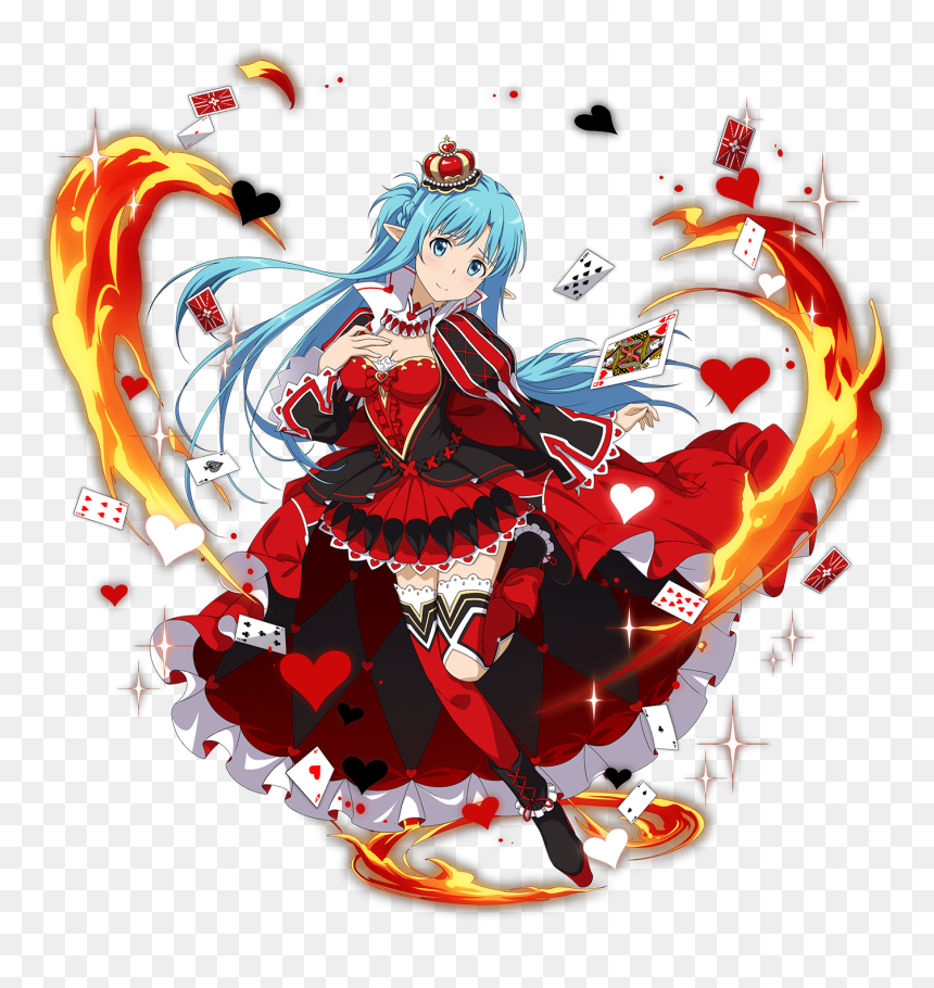 [the Queen Of Hearts] Asuna - Sao Memory Defrag Queen Of Hearts Asuna, HD Png Download - queen of hearts png