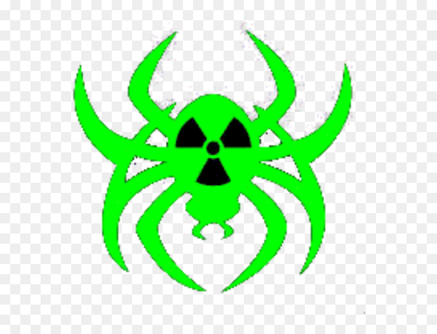 Radioactive Spider Neongreen Cut Image - Green Lynx Spider, HD Png Download - radioactive png