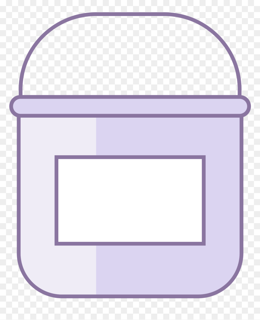 Paint Bucket With Label Icon, HD Png Download - paint bucket png