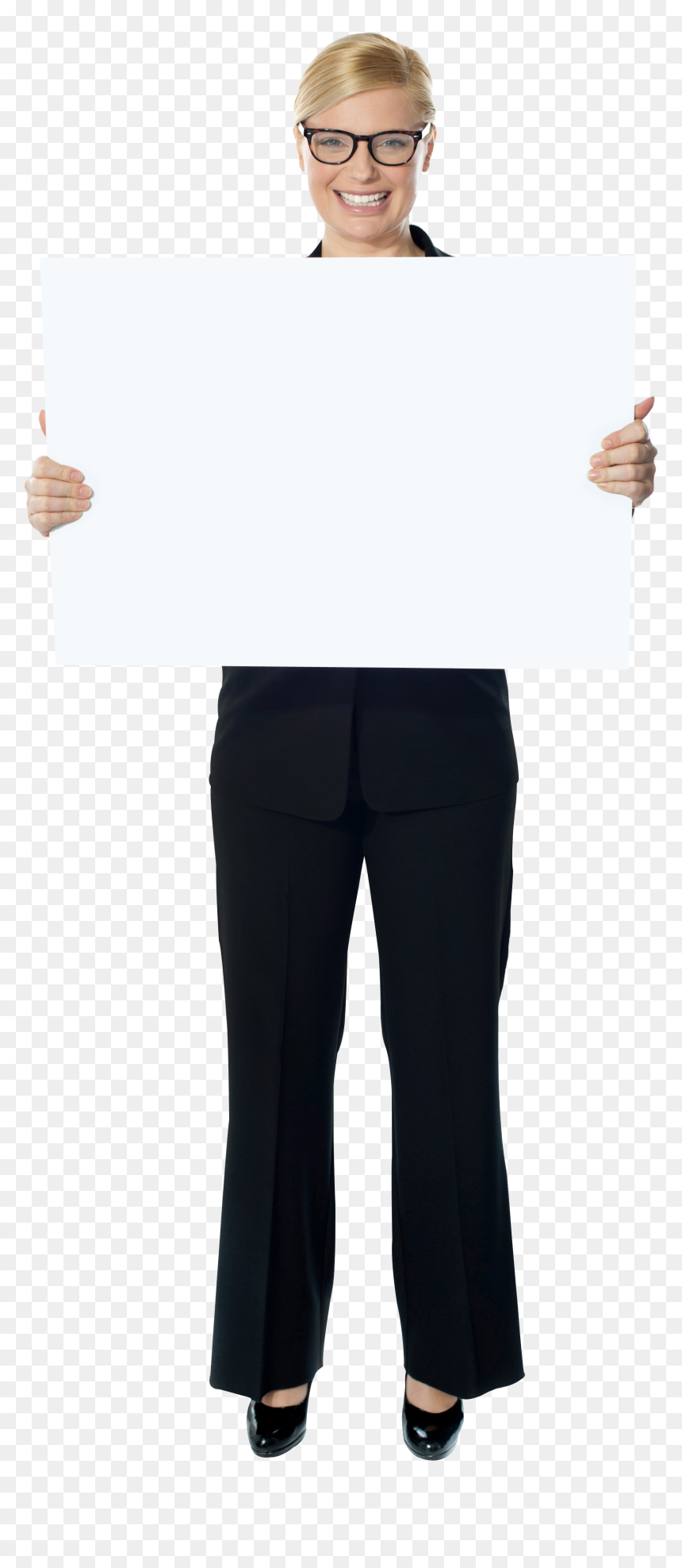 Transparent Girl Holding Sign Clipart - Portable Network Graphics, HD Png Download - girl standing png