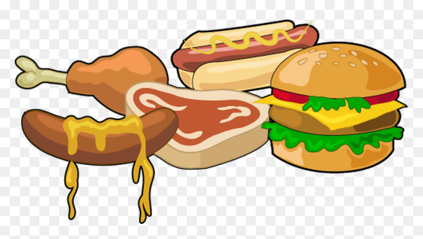 Hamburger Clipart School Food - Fast Food, HD Png Download - meal png