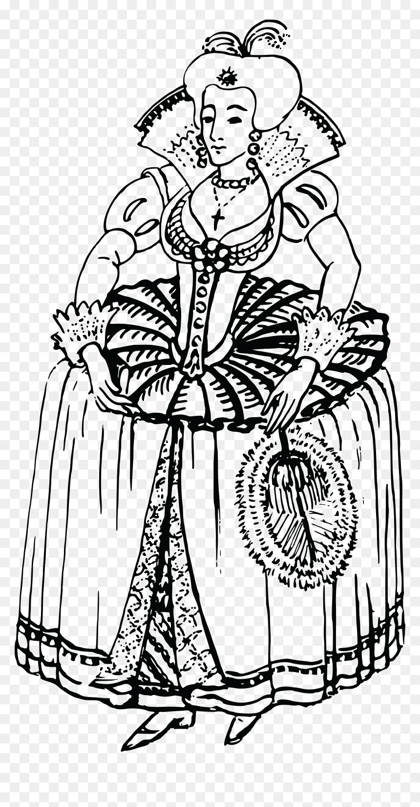 Free Clipart Of A Rich Lady - Farthingale Png, Transparent Png - rich png