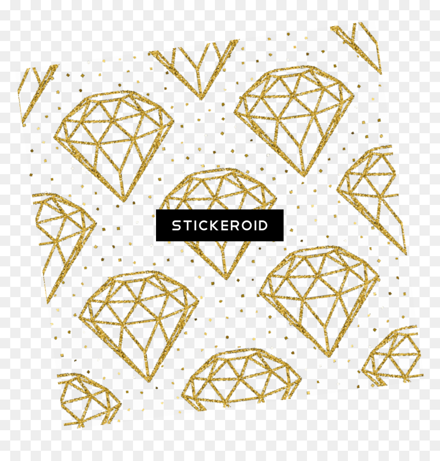 Goldglitter Diamonds Background Overlay Esthetic - Fondo Diamantes, HD Png Download - glitter overlay png
