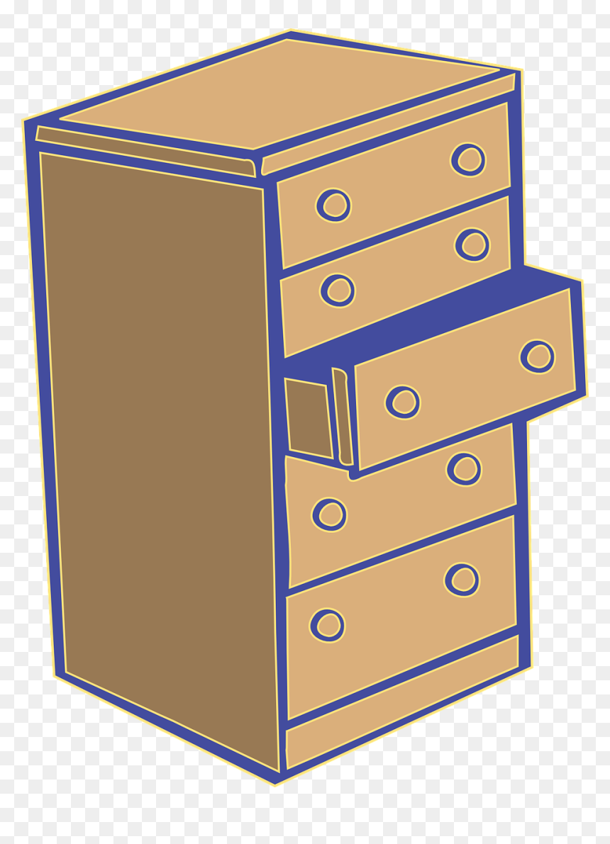 Chest Of Drawers Clipart, HD Png Download - dresser png