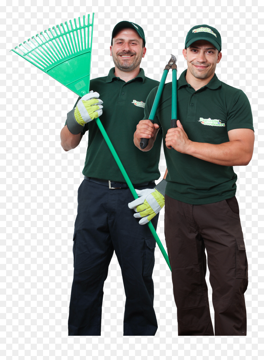 Two Gardeners Holding Gardening Equipment - Gardeners Png, Transparent Png - gardening png