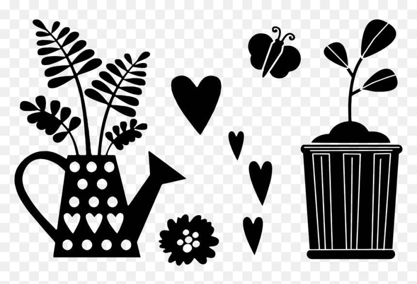 Vetor Regador Com Flores Png, Transparent Png - gardening png