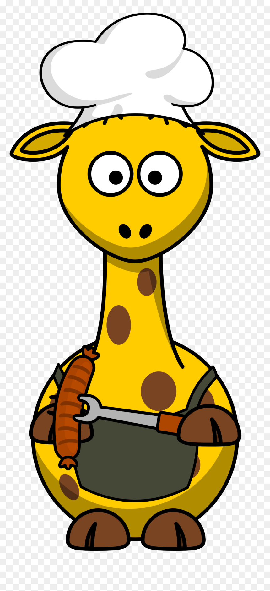 Giraffe Barbecue Clip Arts - Cartoon Giraffe, HD Png Download - barbecue png