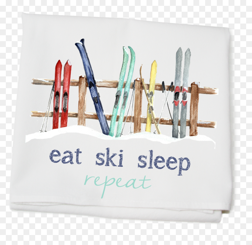 Skis On Fence Winter Wonderland Collection Flour Sack - Visual Arts, HD Png Download - winter wonderland png