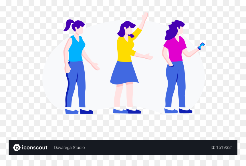 Illustration, HD Png Download - girl standing png
