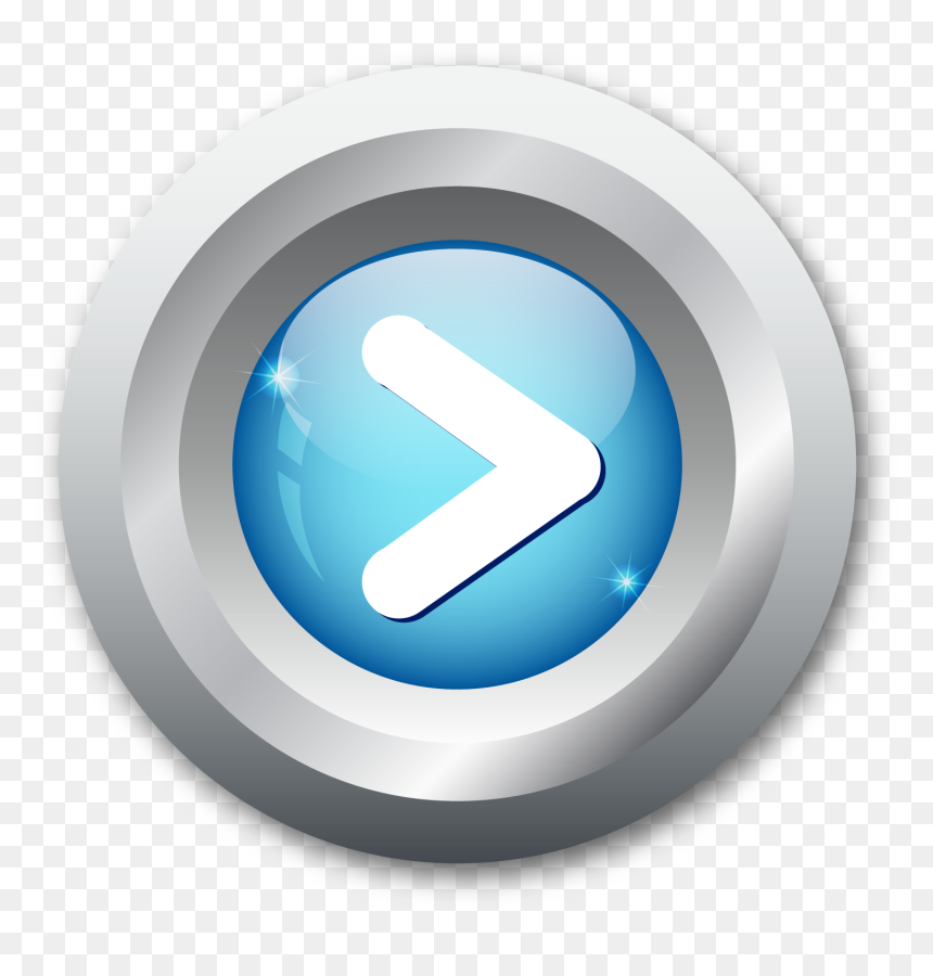 Gradient Button Transparent Background Png - Push-button, Png Download - blue button png