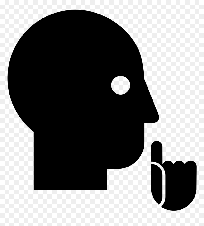 No Talking Sign Black And White, HD Png Download - silence png