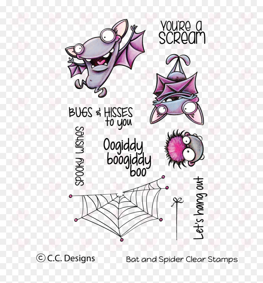 Bat Spider Clear Stamp - Illustration, HD Png Download - cancelled stamp png