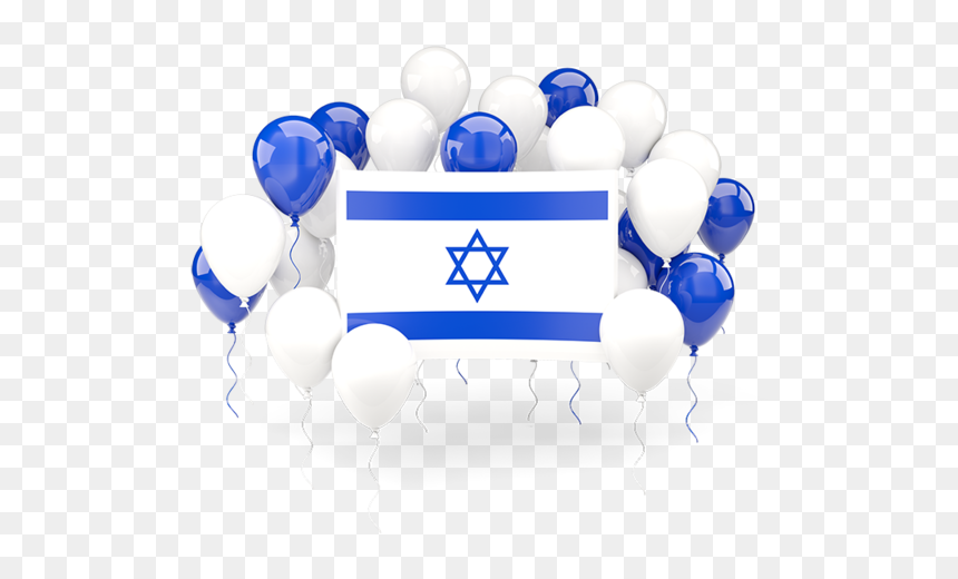 Square Flag With Balloons - Israel Flag Png, Transparent Png - israel flag png