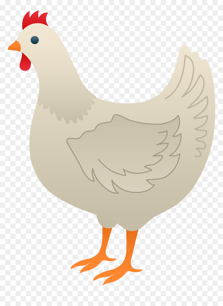 Cute White Free Clip - Chicken And Chick Clipart, HD Png Download - woah png