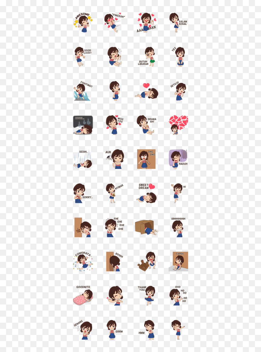Small Alice Line Sticker Gif & Png Pack, Transparent Png - alice png