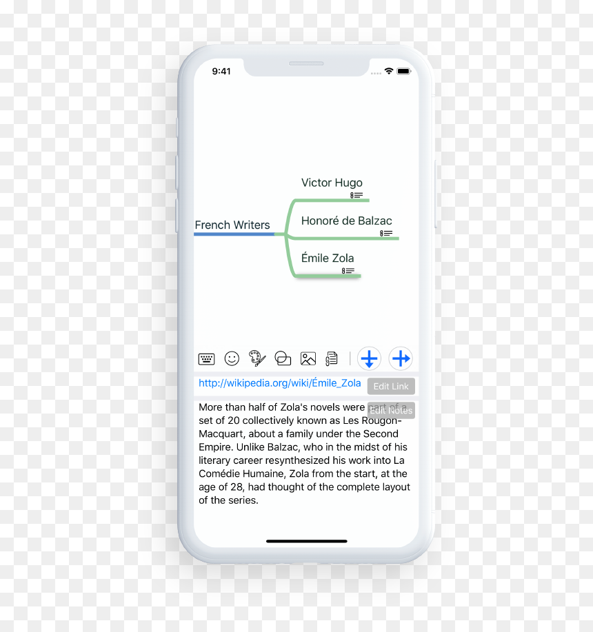 Add Notes & Links On Iphone - Iphone, HD Png Download - iphone outline png