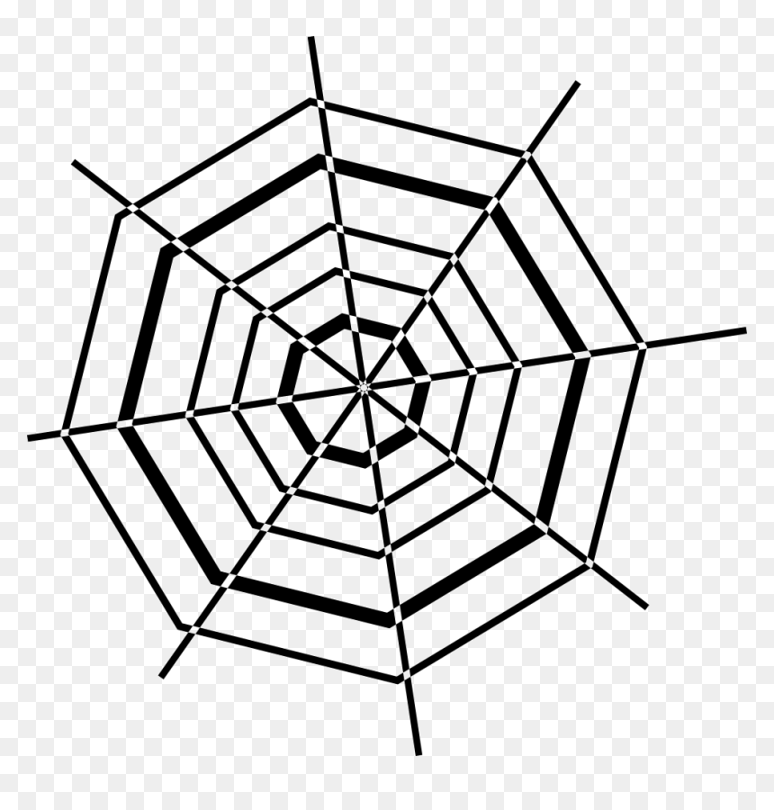 Octagonal Spider Web - Telaraña Animada, HD Png Download - spider web transparent png