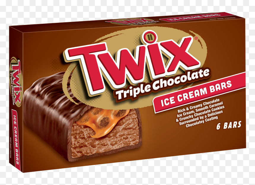 Twix Triple Chocolate Ice Cream Bar, HD Png Download - candy bars png