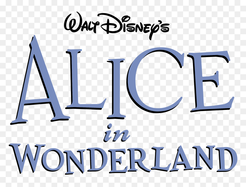 Disney"s Alice In Wonderland Logo Png Transparent & - Cartoon Alice In Wonderland Title, Png Download - alice png