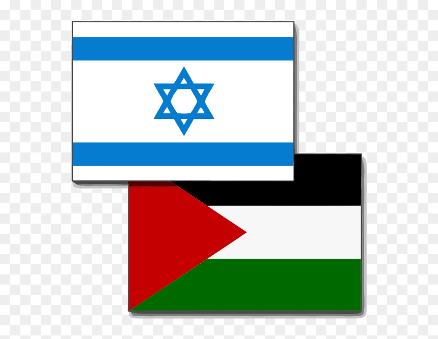 Israel Palestine Flag Clipart , Png Download - Palestinian And Israeli Flag, Transparent Png - israel flag png