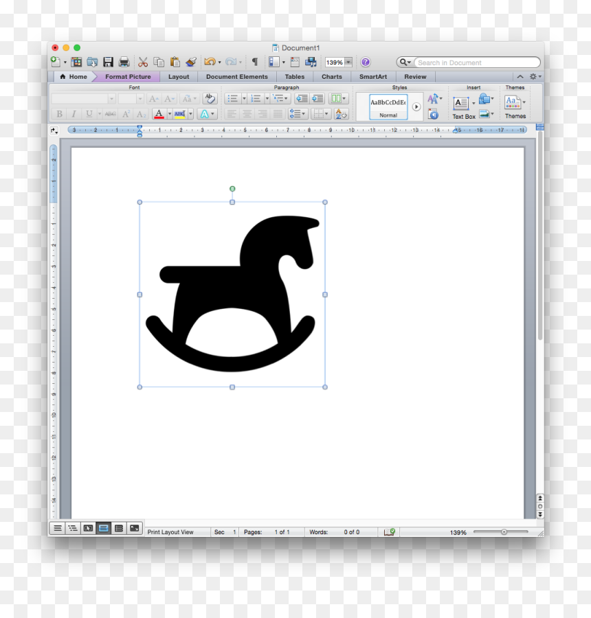 How Do I Edit A Png File In Word - Rocking Horse Silhouette, Transparent Png - word icon png