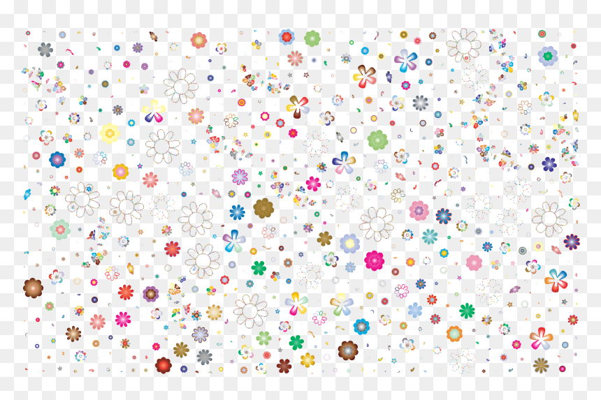 Prismatic Floral Background No Black Clip Arts - Flower Confetti Png, Transparent Png - floral background png