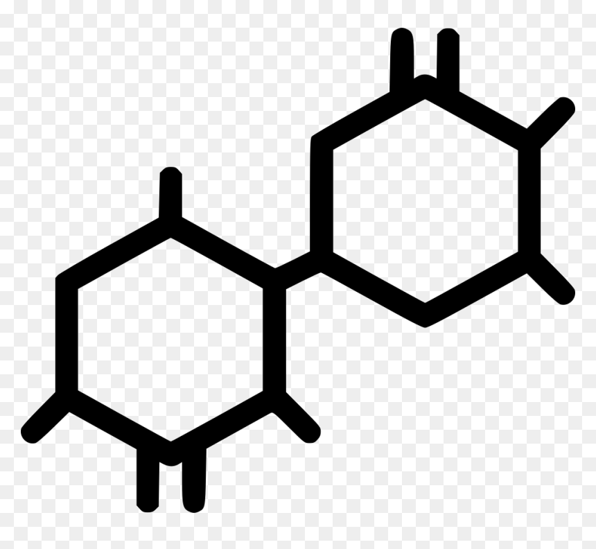 Molecule Chain Bond Structure Chemistry Cell Svg Png - Chemistry Png Black And White, Transparent Png - cell icon png
