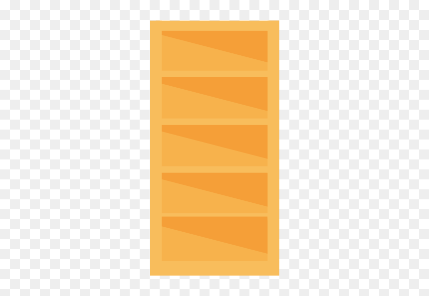 Bookshelf With Four Shelves - Plank, HD Png Download - book shelf png