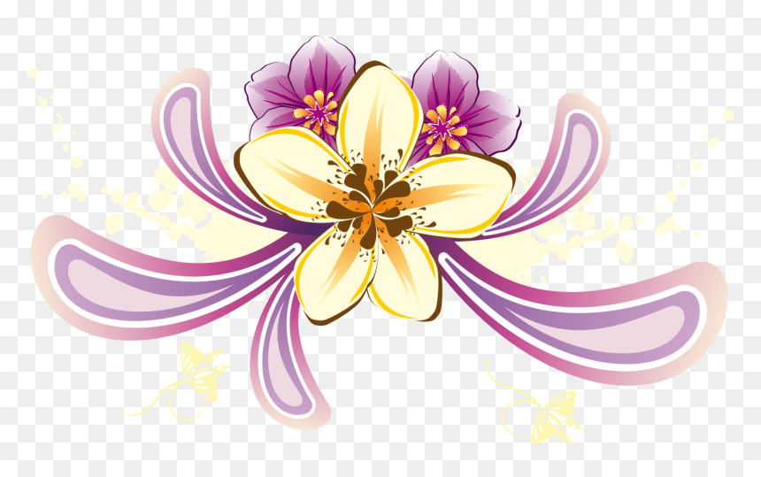 Background Flower Pictures Png, Transparent Png - floral background png