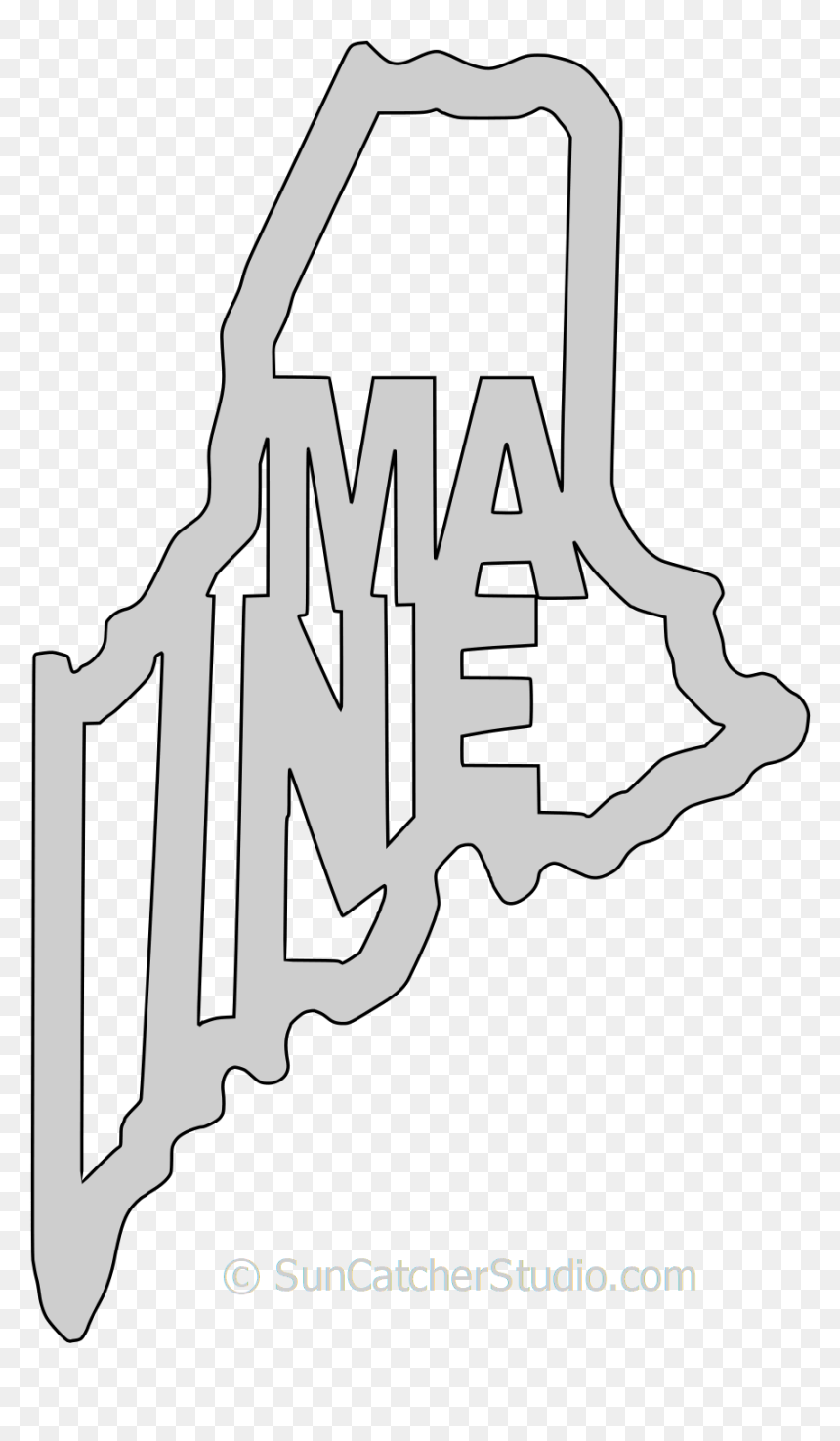 Maine Stencils, HD Png Download - minnesota outline png