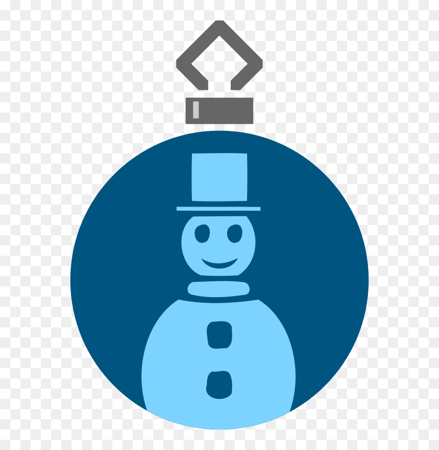 Simple Tree Bauble 4 - Snowman, HD Png Download - simple vintage border png