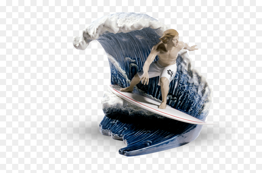 Lladro Riding The Big One Figurine 01008595, HD Png Download - palmera png