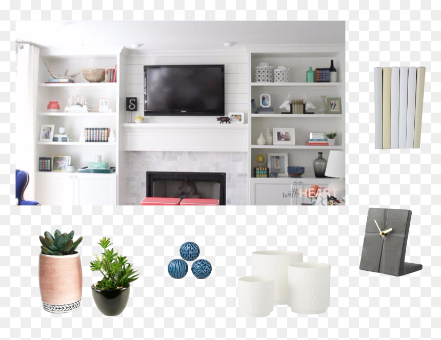 Living Room, HD Png Download - book shelf png