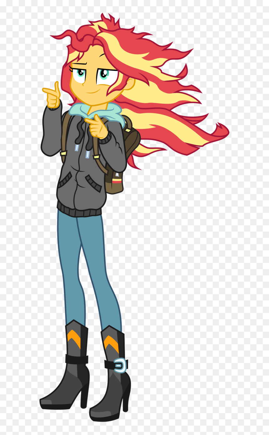 Clean Clipart Messy Person - Sunset Shimmer Messy Hair, HD Png Download - seattle png