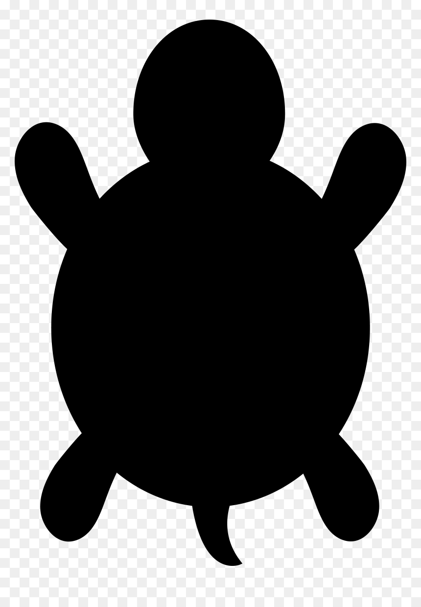 Clip Art Black & White, HD Png Download - turtle silhouette png