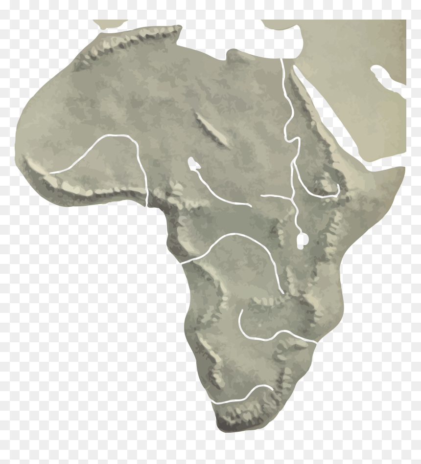 Africa Relief Map Clip Arts - Relief Africa Png, Transparent Png - africa map png
