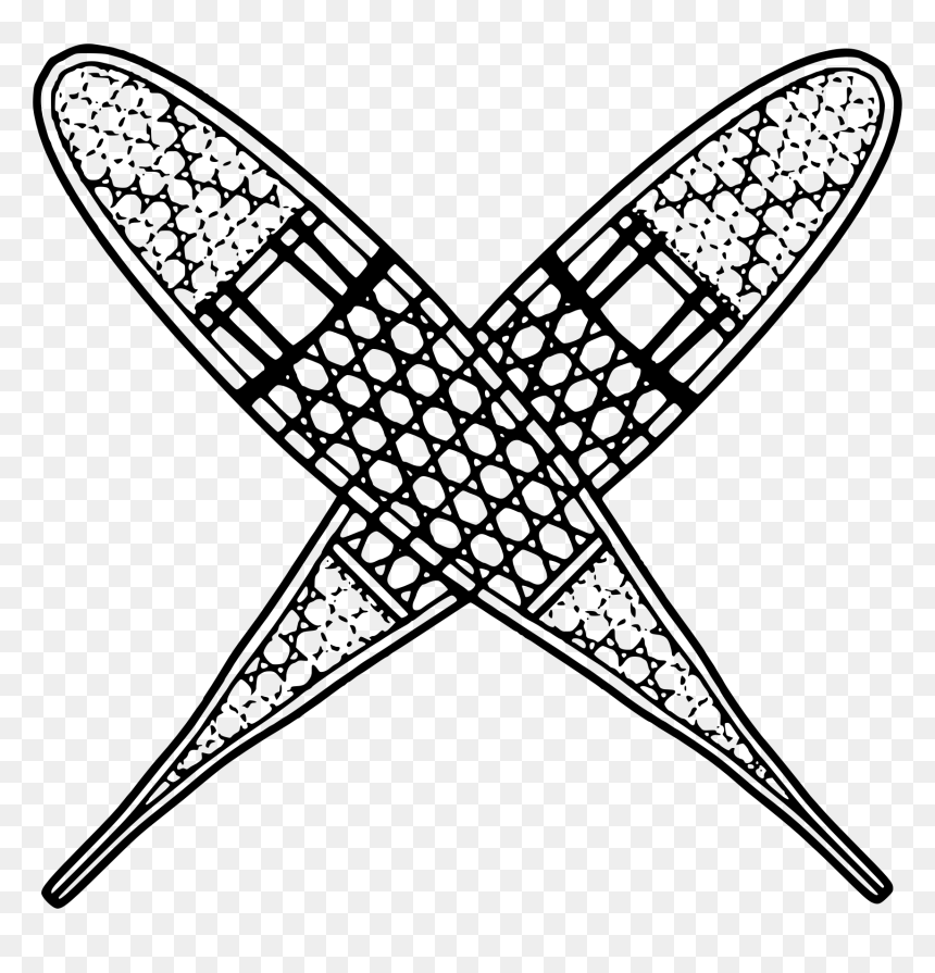 A Pair Of Crossed Snowshoes Clip Arts - Snowshoes Clipart, HD Png Download - minnesota outline png