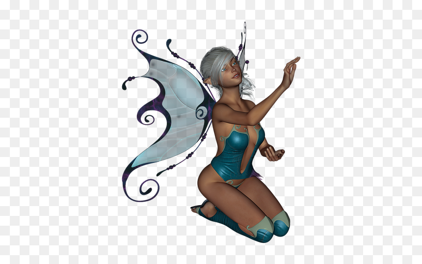 Fairy Elf Pixie - Fairy Silhouette No Background, HD Png Download - pixie png