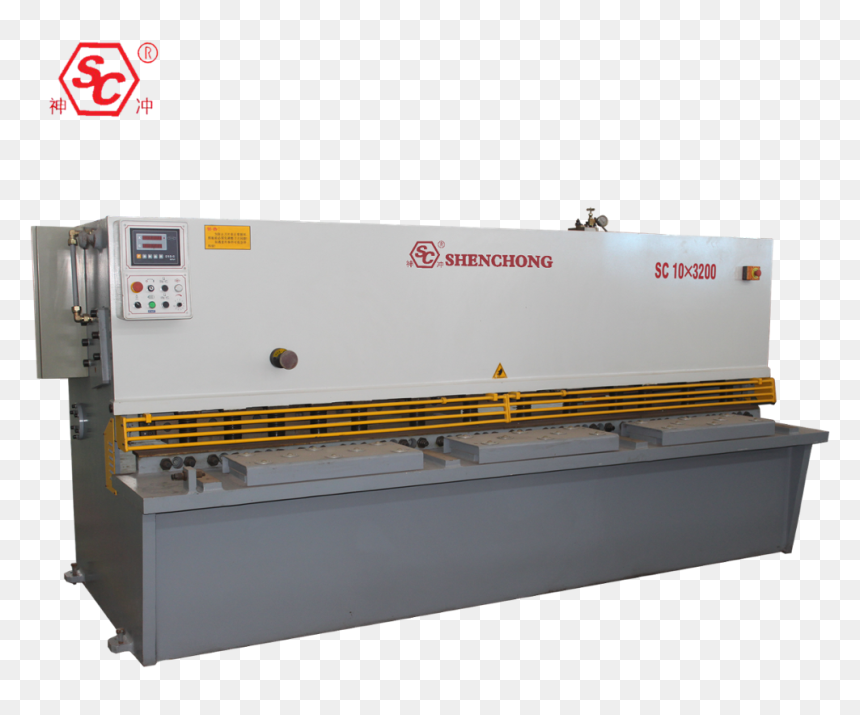 Qc12y-6x3200 Manual Guillotine Hydraulic Cutting Sheet - Lathe, HD Png Download - guillotine png