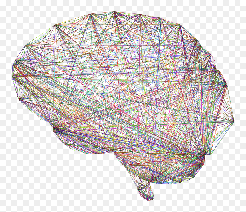 Geometric Connections Brain Chromatic - Geometric Brain Art Png, Transparent Png - connections png